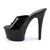 Pleaser - ASPIRE601 Mules à talons - Chaussures de pole dance - Noir Product image